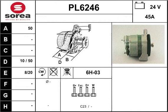 Sera PL6246 - Alternator www.molydon.hr