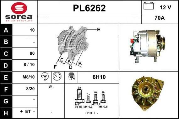 Sera PL6262 - Alternator www.molydon.hr