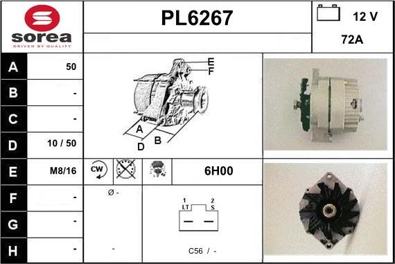 Sera PL6267 - Alternator www.molydon.hr