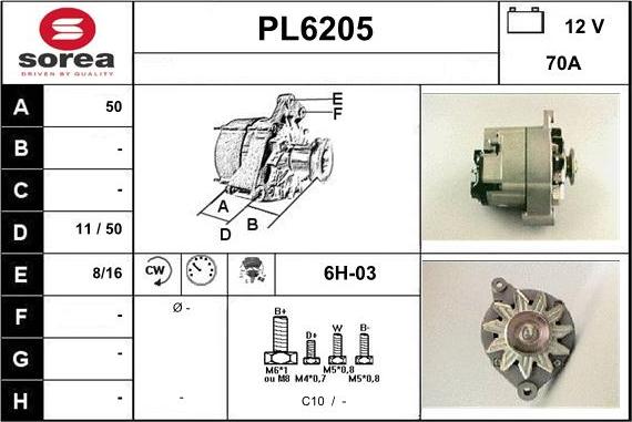 Sera PL6205 - Alternator www.molydon.hr