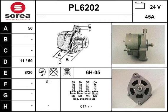 Sera PL6202 - Alternator www.molydon.hr