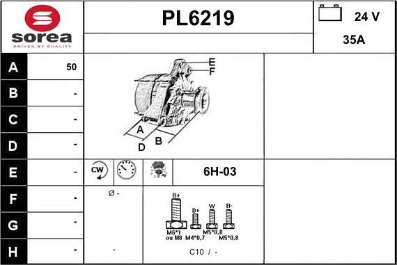 Sera PL6219 - Alternator www.molydon.hr