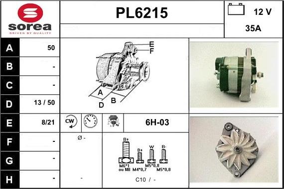 Sera PL6215 - Alternator www.molydon.hr