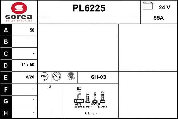 Sera PL6225 - Alternator www.molydon.hr