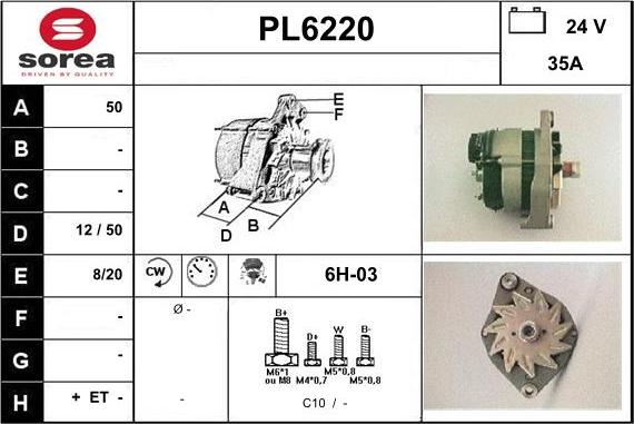 Sera PL6220 - Alternator www.molydon.hr