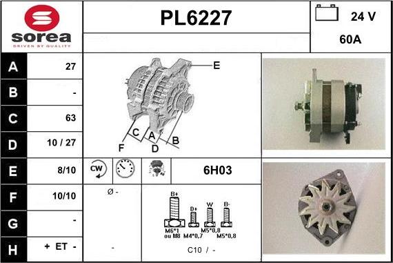 Sera PL6227 - Alternator www.molydon.hr