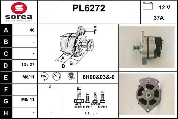 Sera PL6272 - Alternator www.molydon.hr