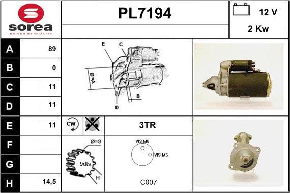 Sera PL7194 - Starter www.molydon.hr