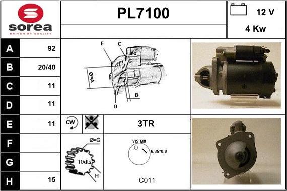 Sera PL7100 - Starter www.molydon.hr