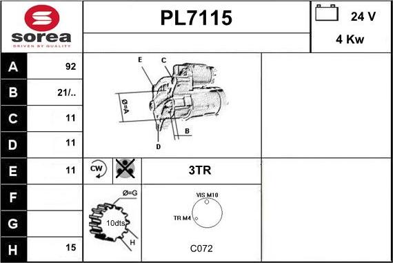 Sera PL7115 - Starter www.molydon.hr