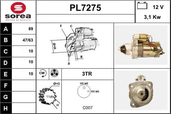 Sera PL7275 - Starter www.molydon.hr