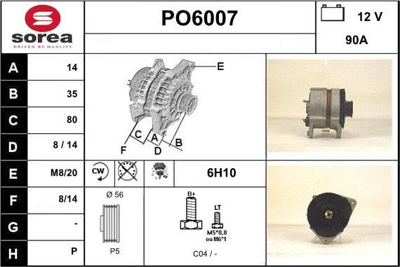 Sera PO6007 - Alternator www.molydon.hr