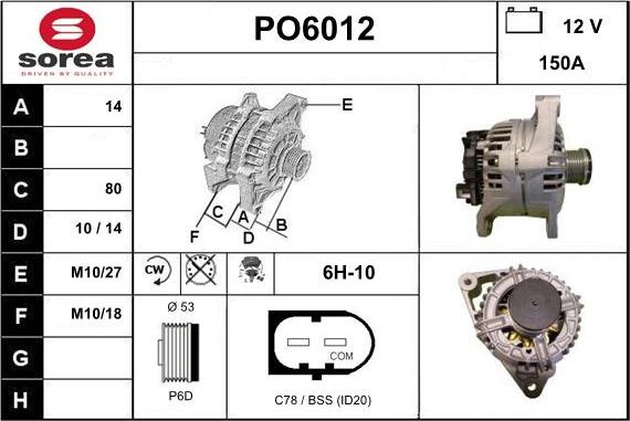 Sera PO6012 - Alternator www.molydon.hr