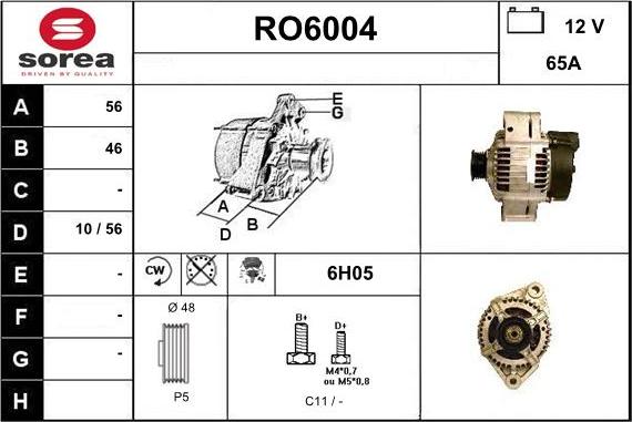 Sera RO6004 - Alternator www.molydon.hr