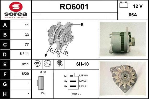 Sera RO6001 - Alternator www.molydon.hr