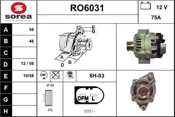 Sera RO6031 - Alternator www.molydon.hr