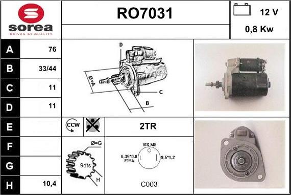 Sera RO7031 - Starter www.molydon.hr