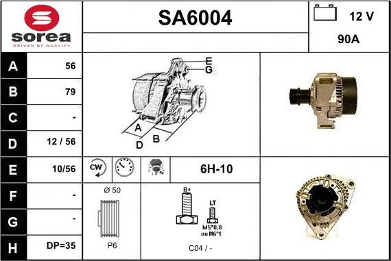 Sera SA6004 - Alternator www.molydon.hr