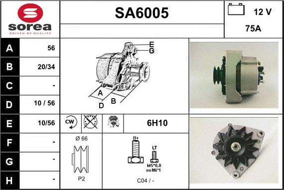 Sera SA6005 - Alternator www.molydon.hr