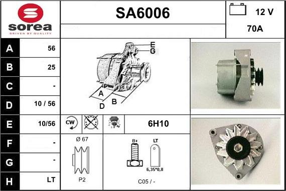 Sera SA6006 - Alternator www.molydon.hr