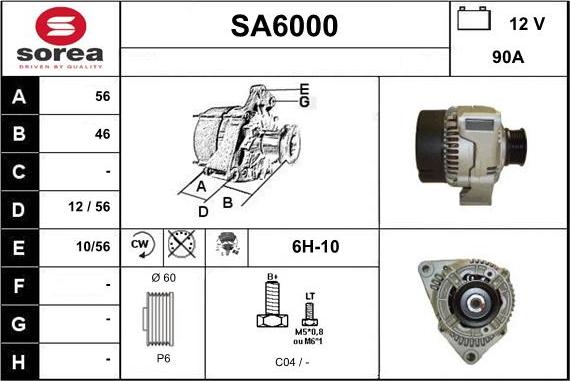 Sera SA6000 - Alternator www.molydon.hr