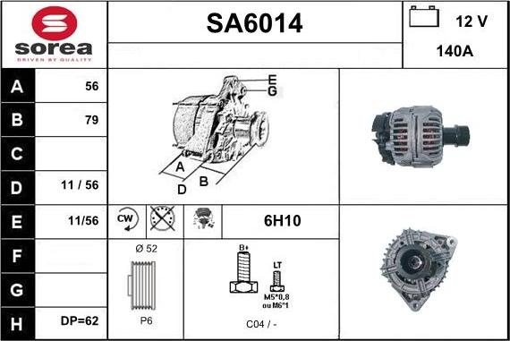 Sera SA6014 - Alternator www.molydon.hr