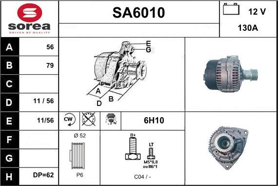 Sera SA6010 - Alternator www.molydon.hr