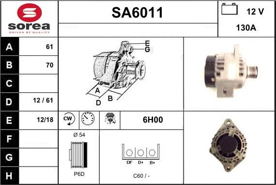 Sera SA6011 - Alternator www.molydon.hr