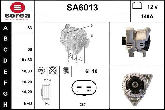 Sera SA6013 - Alternator www.molydon.hr