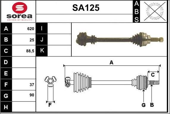 Sera SA125 - Pogonska osovina www.molydon.hr