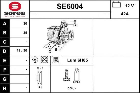 Sera SE6004 - Alternator www.molydon.hr