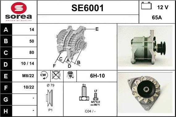 Sera SE6001 - Alternator www.molydon.hr