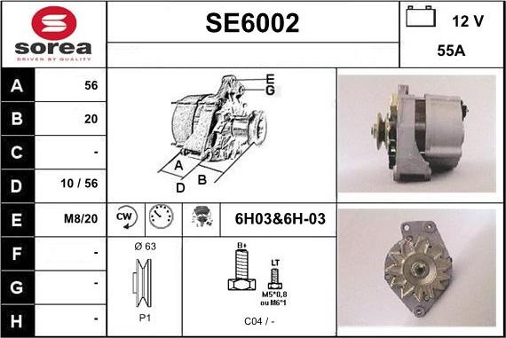 Sera SE6002 - Alternator www.molydon.hr