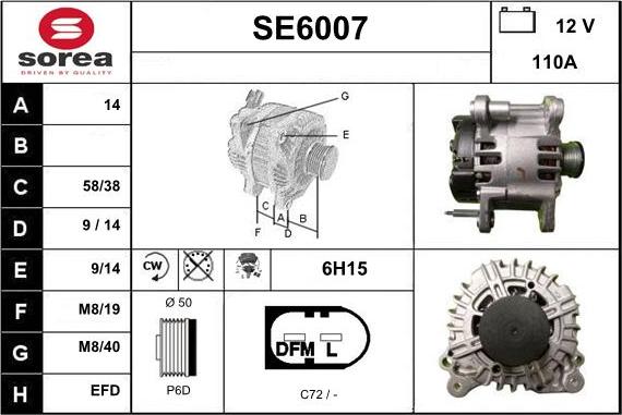 Sera SE6007 - Alternator www.molydon.hr