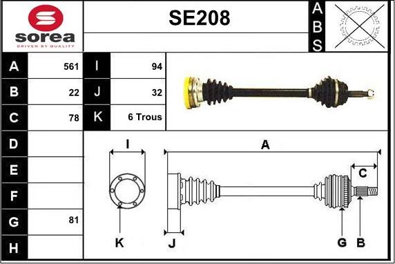 Sera SE208 - Pogonska osovina www.molydon.hr