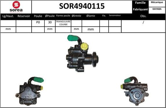 Sera SOR4940115 - Hidraulična pumpa, upravljanje www.molydon.hr