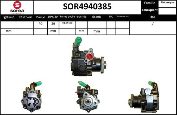 Sera SOR4940385 - Hidraulična pumpa, upravljanje www.molydon.hr