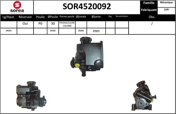 Sera SOR4520092 - Hidraulična pumpa, upravljanje www.molydon.hr