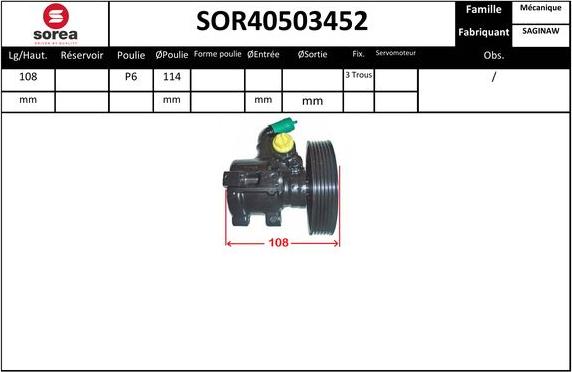 Sera SOR40503452 - Hidraulična pumpa, upravljanje www.molydon.hr