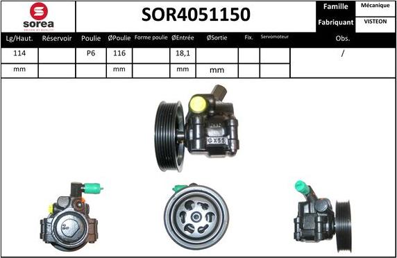 Sera SOR4051150 - Hidraulična pumpa, upravljanje www.molydon.hr