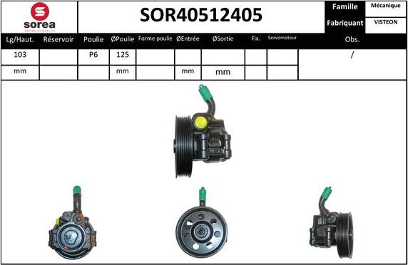 Sera SOR40512405 - Hidraulična pumpa, upravljanje www.molydon.hr