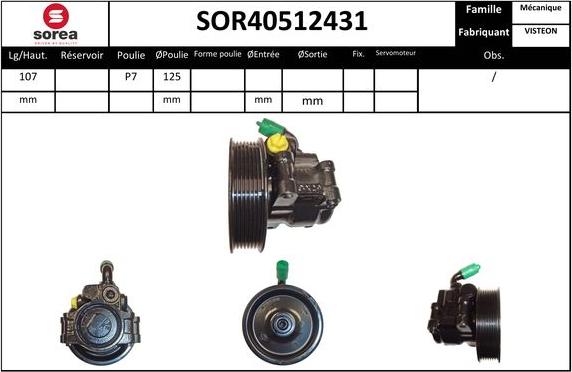 Sera SOR40512431 - Hidraulična pumpa, upravljanje www.molydon.hr