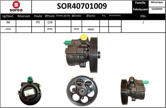 Sera SOR40701009 - Hidraulična pumpa, upravljanje www.molydon.hr