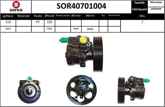 Sera SOR40701004 - Hidraulična pumpa, upravljanje www.molydon.hr