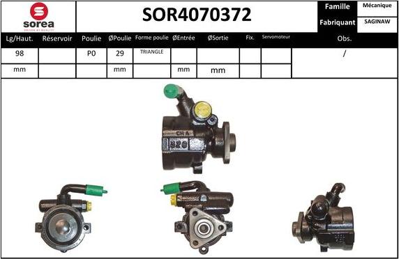 Sera SOR4070372 - Hidraulična pumpa, upravljanje www.molydon.hr