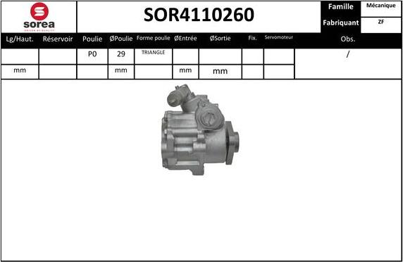 Sera SOR4110260 - Hidraulična pumpa, upravljanje www.molydon.hr