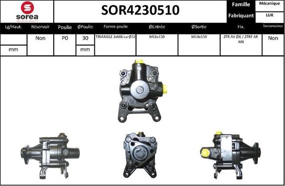 Sera SOR4230510 - Hidraulična pumpa, upravljanje www.molydon.hr