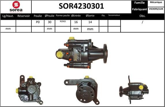 Sera SOR4230301 - Hidraulična pumpa, upravljanje www.molydon.hr