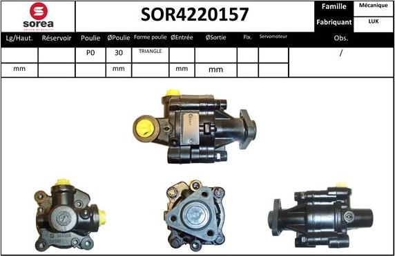 Sera SOR4220157 - Hidraulična pumpa, upravljanje www.molydon.hr