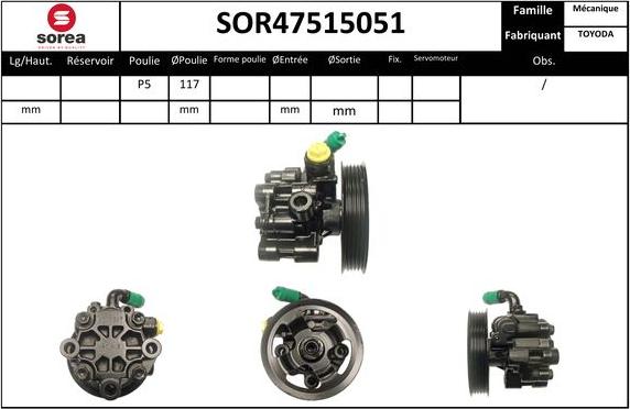 Sera SOR47515051 - Hidraulična pumpa, upravljanje www.molydon.hr